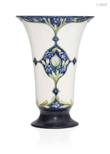 William Moorcroft (1872-1945), an Forget-Me-Not pattern ceramic vase c.1909, signed in green W
