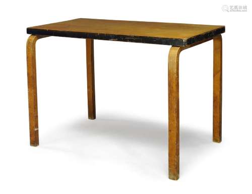 Alvar Aalto (1898-1976), a birch side table, retailed by Bowman Brothers, London c.1930, stamped