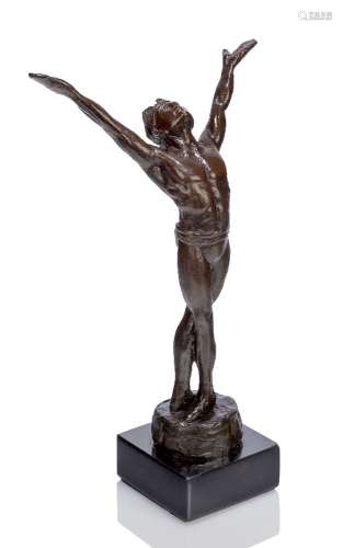 Enzo Plazzotta (1921-1981), a bronze figure of the Ballet Dancer Ivan Nagy ‘Vertical’, 1976,