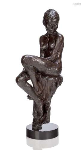 Enzo Plazzotta (1921-1981), a patinated bronze figure ‘Kathi’ c.1969, Plazzotta shield mark numbered