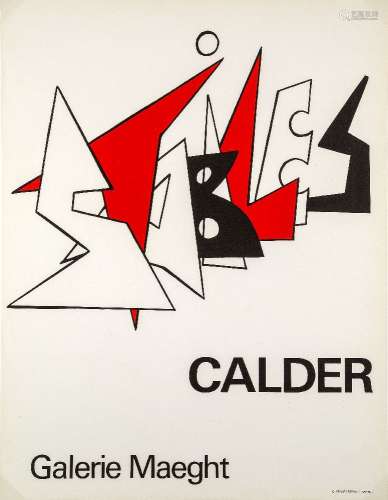 Alexander Calder, American 1898-1976- Stabiles, c.1970s; the original lithographic poster in colours