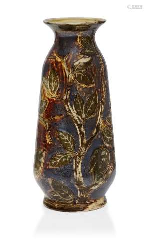 Robert Wallace Martin (1843-1923), a Martin Brothers stoneware salt glazed vase Signed R.W Martin,