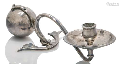 William Arthur Smith Benson (1854-1924), a plated candlestick c.1890, stamped BENSON to base of