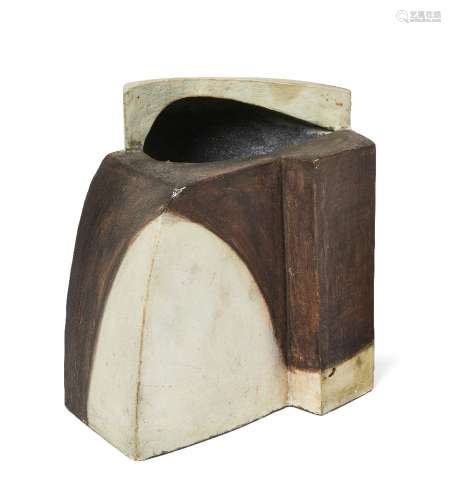 Ken Eastman (1960-), an abstract vase 1989, signed and dated to base edge A stoneware vase of