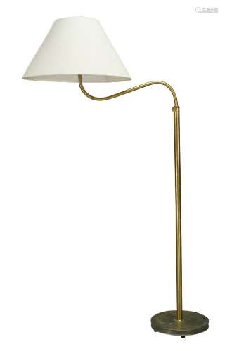 Attributed to Josef Frank (1885-1967), a model '2368' brass floor lamp c.1950 With white fabric