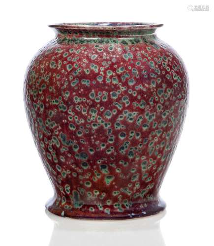 Cobridge Pottery (British), a globular vase c.2000, impressed marks to base and certificate of
