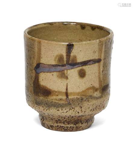 Shoji Hamada (1894-1978), a stoneware unomi c. 1950, unsigned A small ash glazed unomi with a