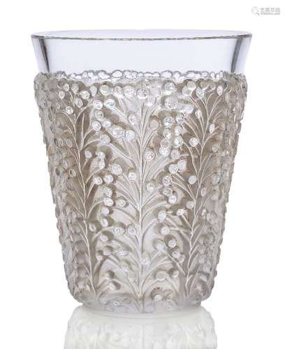 René Lalique (1860-1945), a Lalique clear and frosted glass vase 'Saint-Tropez', Marcilhac No.10-