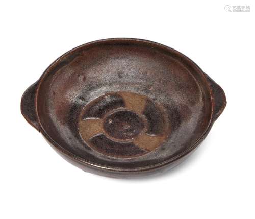 Katherine Pleydell-Bouverie (1895-1985), a handled dish c. 1935, impressed seal to side and glaze