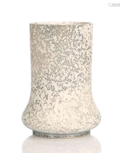 Ruskin Pottery, a cylindrical vase Impressed 1927, Ruskin England Having a broad neck and bulbous