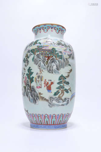 chinese famille rose porcelain vase,qing dynasty