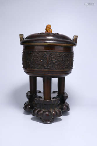 chinese bronze incense burner,qing dynasty