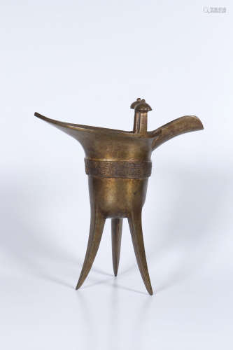 chinese bronze wine cup,qing dynasty