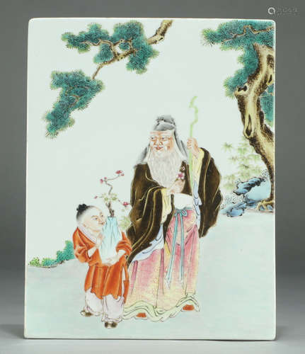 A FIGURE PATTERN PORCELAIN BOARD PAINTING