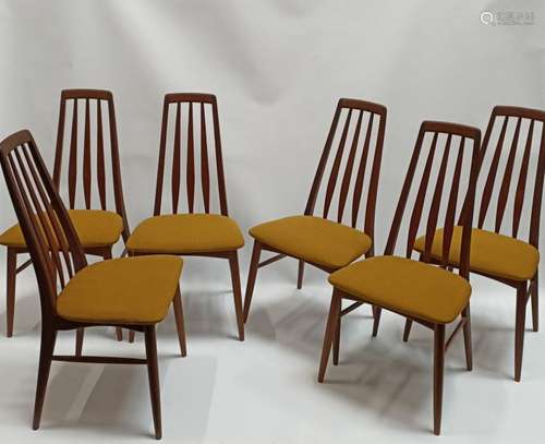 Niels KOEFOEDS (né en 1929) Suite de six chaises 