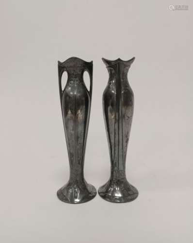 Orfèvrerie GALLIA Paire de vases style Art Nouveau…
