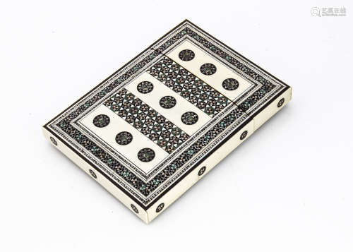 A late 19th or early 20th Century Middle Eastern Sadeli calling card case, 10.2cm, overall very good