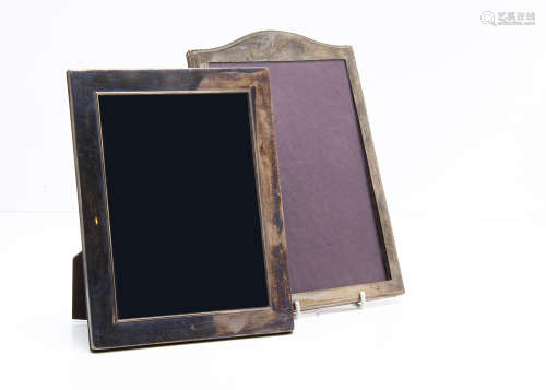 A modern silver photograph frame, 22cm, together with an early 20th Century silver photograph frame,