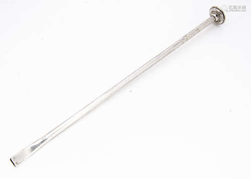 An Edwardian silver candle doubter by S. Mordan & Co, Birmingham 1906, 30.5cm long