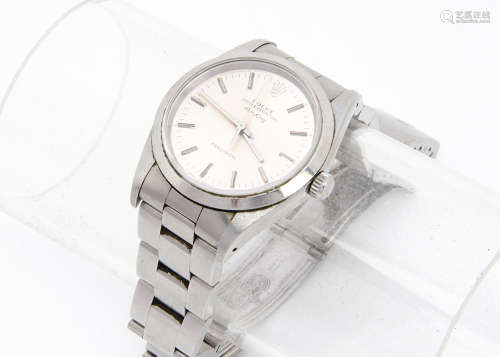 A 1990s Rolex Oyster Perpetual Air-King stainless steel gentleman's wristwatch, 34mm, ref. 5500,