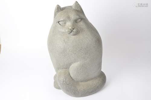 A large resin model of a cat, height 53cm