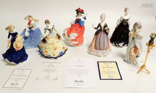 A group of Royal Doulton figures all signed by Michael Doulton, HN3040 Flower arranging with