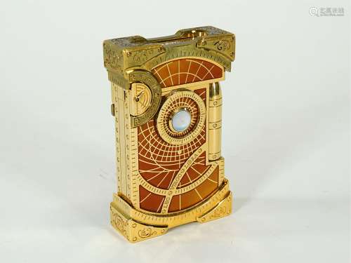A premium S.T. Dupont of Paris 'Shoot the Moon' lighter, with astrological design, a limited edition