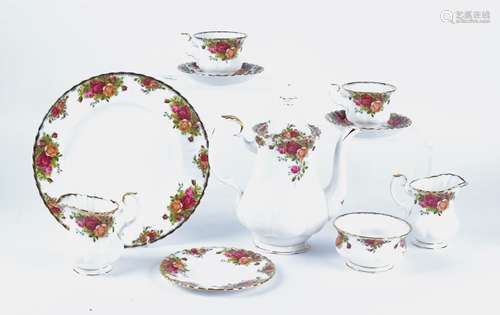 An extensive Royal Albert tea and dinner service in the 'Old Country Roses' pattern, to include