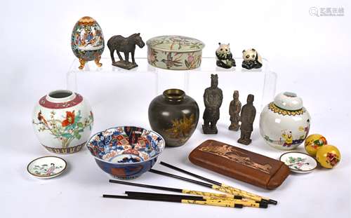 A group of predominantly 20th Century Chinese collectables and porcelain, together with a 19th