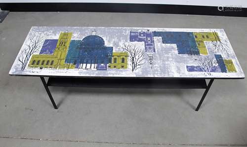 A mid - Century John Piper designed Skyline coffee table by Myer, the table has a Formica top