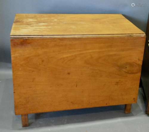 A 19th Century Mahogany Drop Flap Dining Table, with square legs