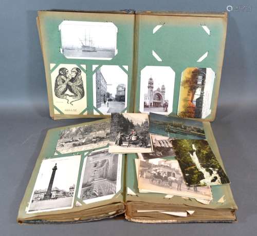 Two Postcard Albums containing black and white topographical and others