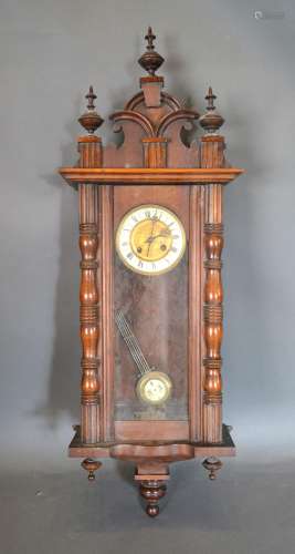 An Early 20th Century Vienna Type Wall Clock