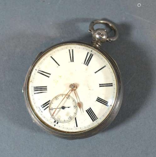 A Silver Cased Pocket Watch by L. J. Cerworth Hull