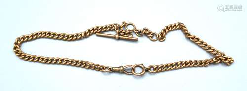 A 9ct. Gold Curb Link Watch Chain with Albert Clasp 18.4 gms