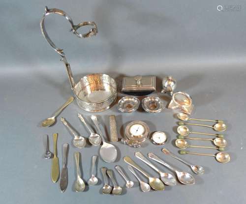 A Links of London Silver Plated Travelling Alarm Clock together with a small collection of other