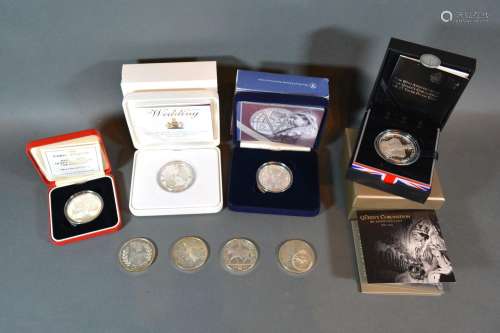 A Silver Proof Coin commemorating Queen Victoria together with seven other similar silver proof