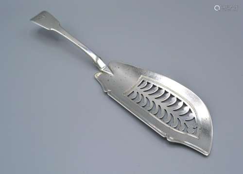 A George III Silver Fish Slice of pierced form, London 1818, Makers Mark WC, 5oz