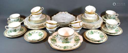 A Set of Eight Minton Winchester Cups and Saucers together with a Crown Staffordshire part tea