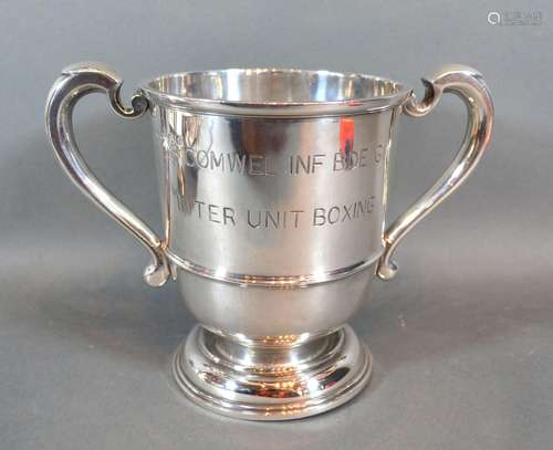 A George V Silver Two Handled Trophy Cup Engraved Inter-Regimental Team Boxing London 1921 17oz 14.