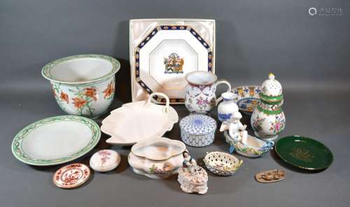 A Royal Crown Derby Kedleston Armorial Plate, together with a small collection of other ceramics