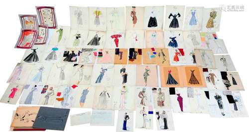 CALLOT Soeurs et divers: Collection de dessins de …