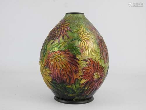 Camille FAURE (1874 1956) Limoges Vase ovoide en …