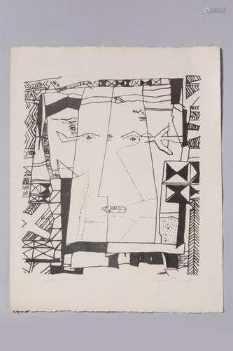 Max PAPART (1911 1994) : Composition au visage. …