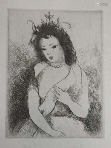Marie LAURENCIN (1883 1956) Portrait de femme. E…