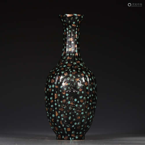 QIANLONG MARK, CHINESE GUTONGCAI VASE