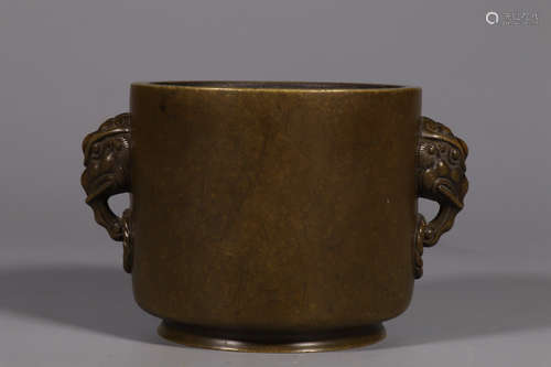 YUJIANTANG MARK, CHINESE BRONZE CENSER