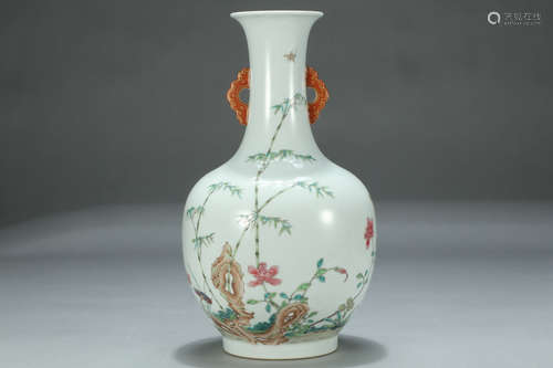 DAOGUANG MARK, CHINESE FAMILLE ROSE VASE