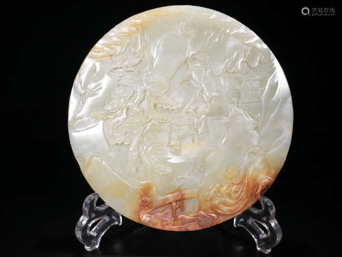 CHINESE CARVED HETIA JADE ORNAMENT