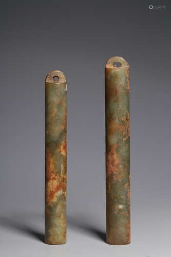 PAIR OF CHINESE CARVED HETIAN JADE SEAL